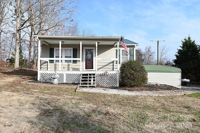 view of front facade with a porch