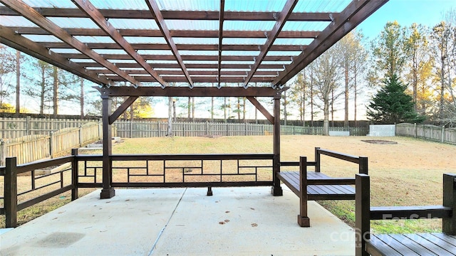 view of patio / terrace with a pergola