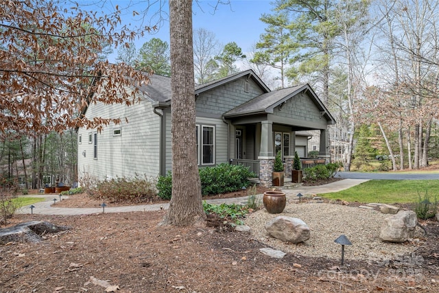 view of front of house featuring covered porch