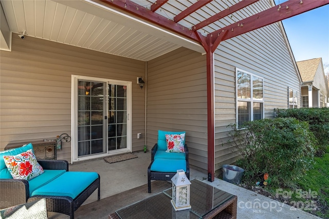 view of patio / terrace with a pergola