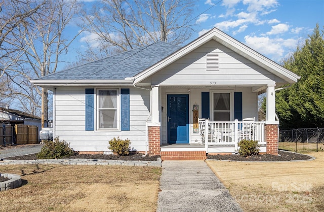 bungalow-style home featuring a porch