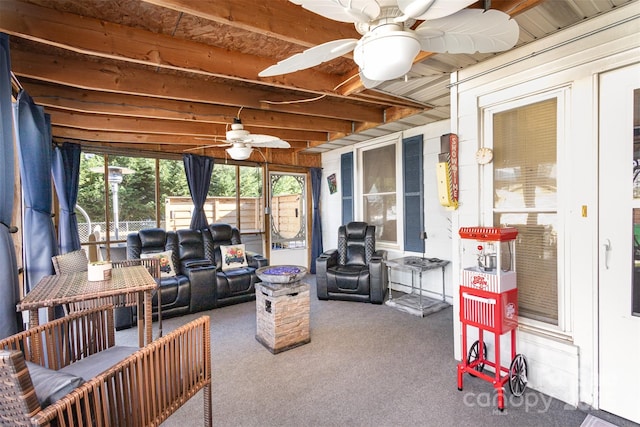 view of sunroom