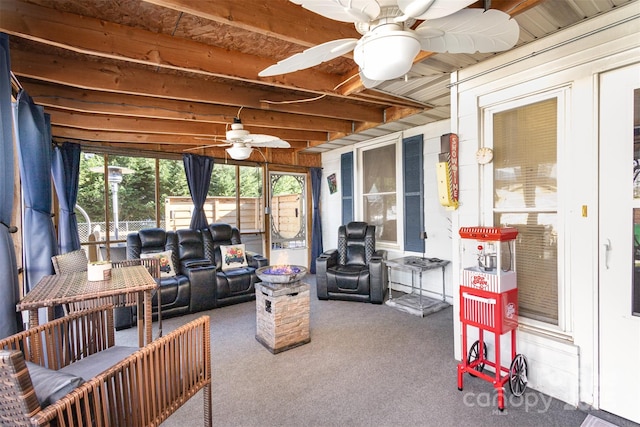 view of sunroom / solarium