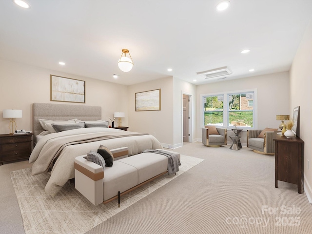 view of carpeted bedroom