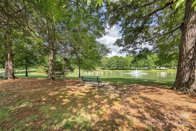 view of property's community with a water view