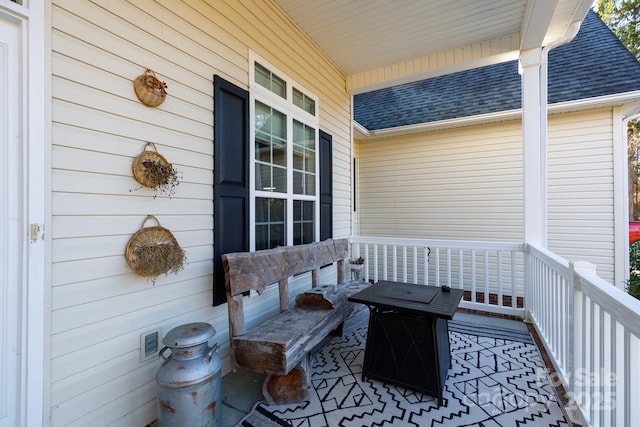 exterior space featuring a porch