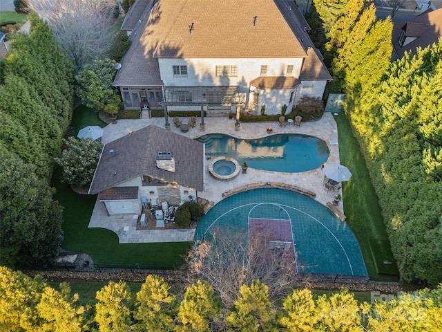 birds eye view of property