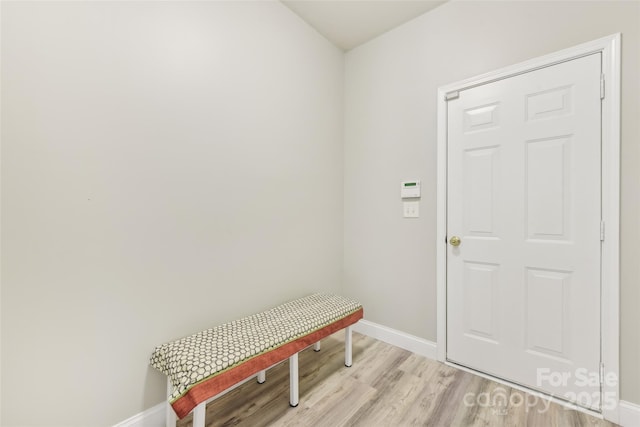 interior space with light wood-type flooring