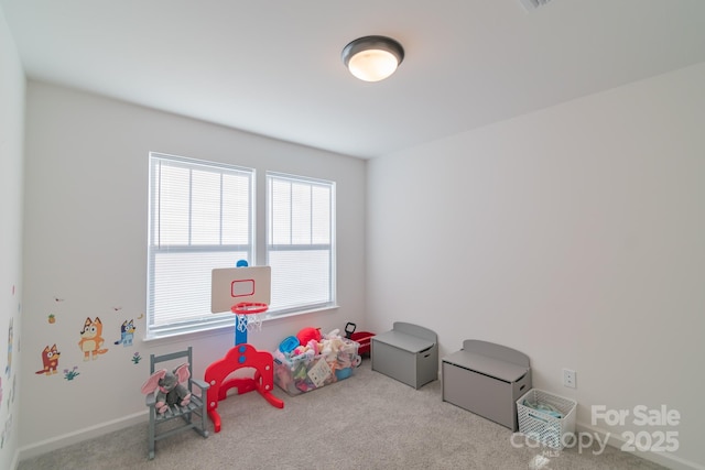 playroom with carpet floors