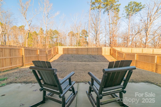 view of patio / terrace with a fenced backyard