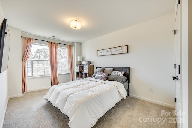 view of carpeted bedroom