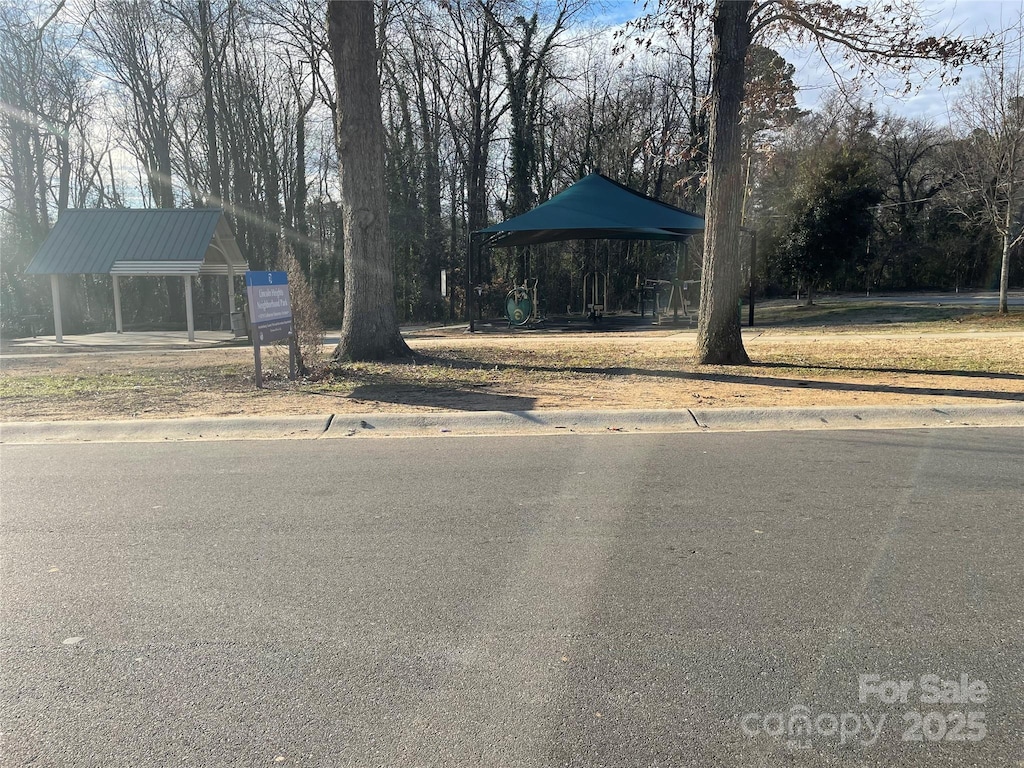 exterior space featuring a gazebo