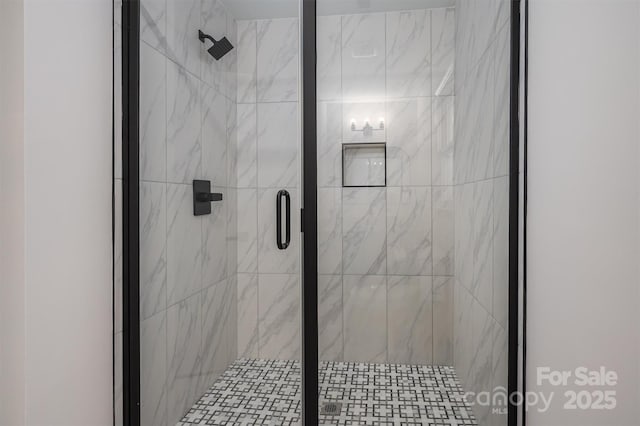 bathroom featuring walk in shower