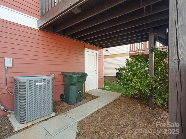 view of patio / terrace with central air condition unit