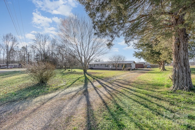 view of front of house featuring a front yard