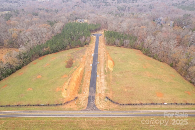 drone / aerial view featuring a rural view