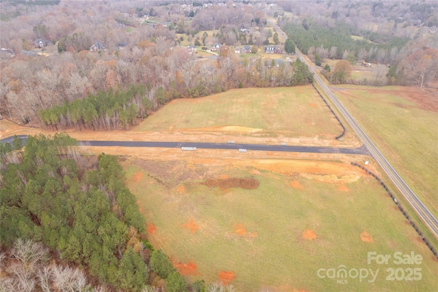 drone / aerial view featuring a rural view