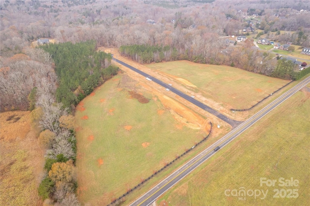 bird's eye view featuring a rural view