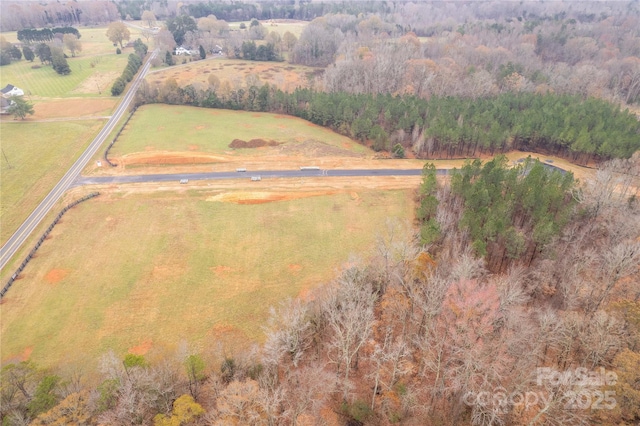 drone / aerial view featuring a rural view