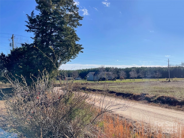 view of mountain feature with a rural view