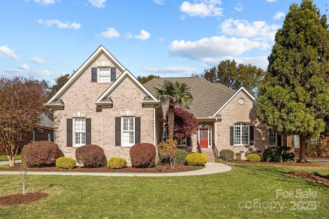 front facade with a front lawn