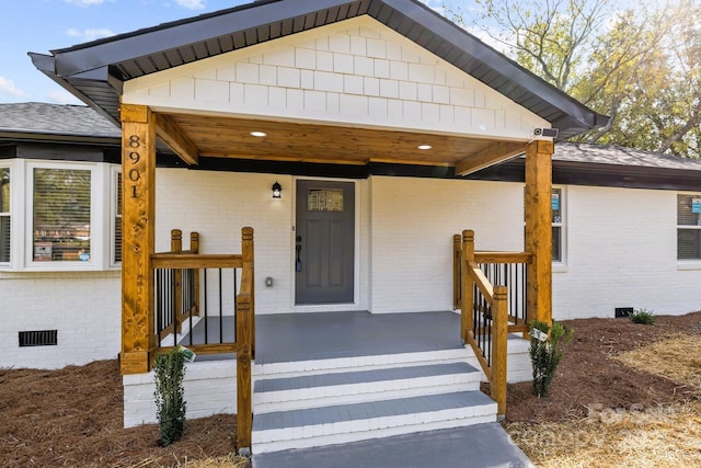 exterior space featuring a porch