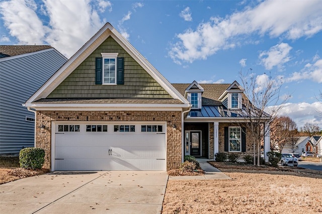 craftsman-style house featuring a garage