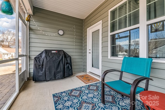 view of sunroom