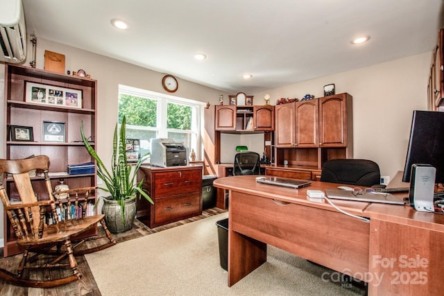 office featuring a wall unit AC