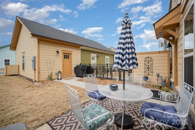 view of patio featuring area for grilling