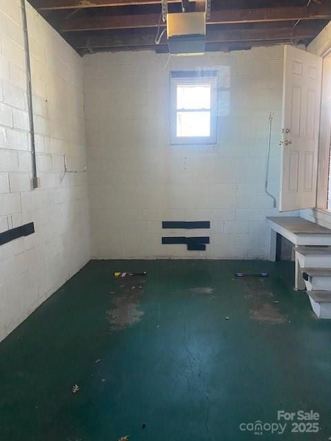 936 N 5th St, Albemarle, NC 28001 - below grade area with concrete block wall