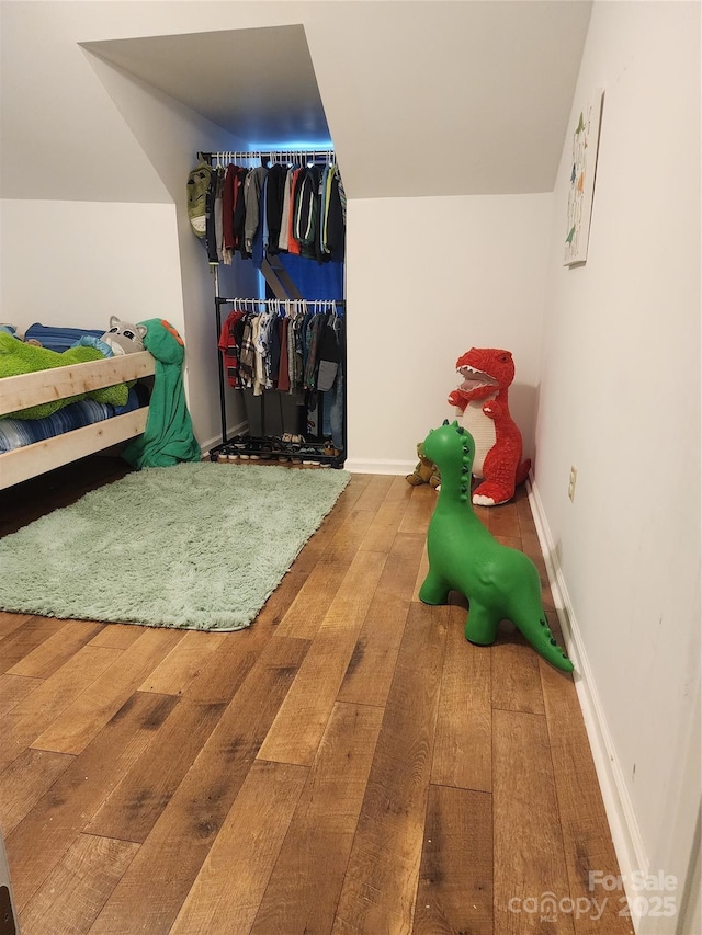 bedroom featuring hardwood / wood-style flooring