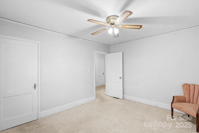 unfurnished room featuring ceiling fan