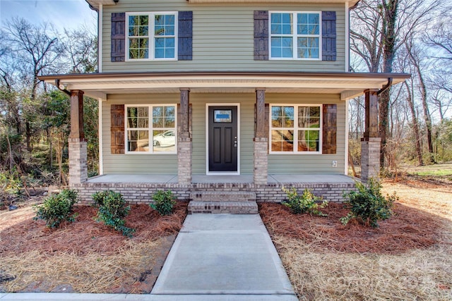 view of front of house featuring covered porch