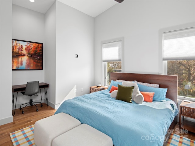 bedroom featuring light hardwood / wood-style flooring