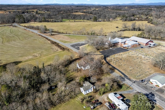 bird's eye view featuring a rural view