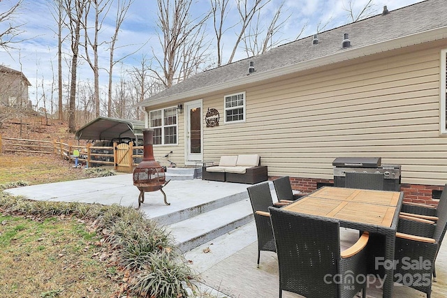 view of patio with grilling area