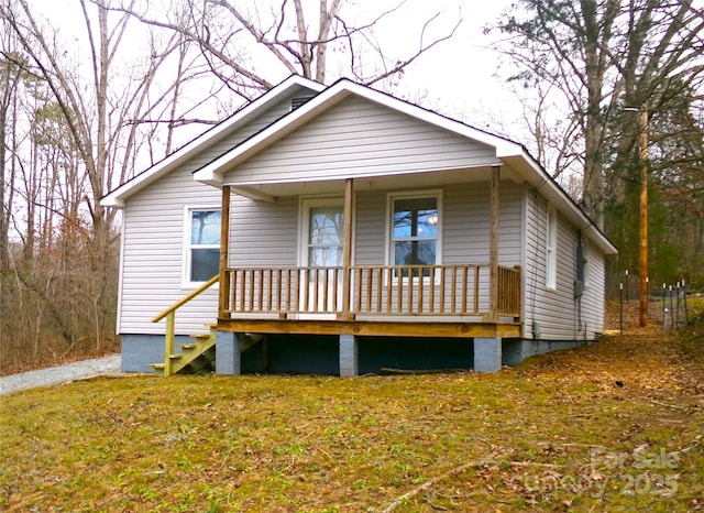 bungalow with covered porch