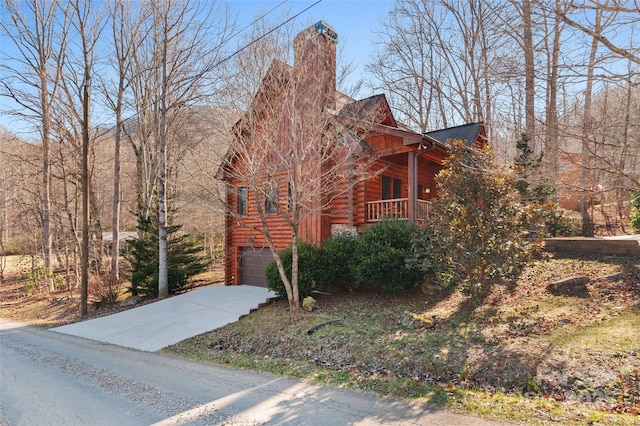 view of home's exterior featuring a garage