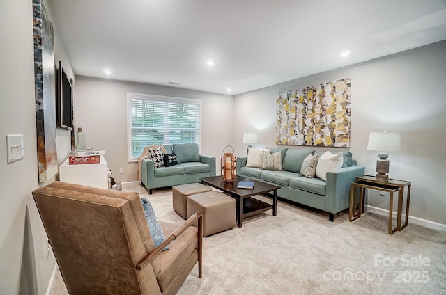 view of carpeted living room