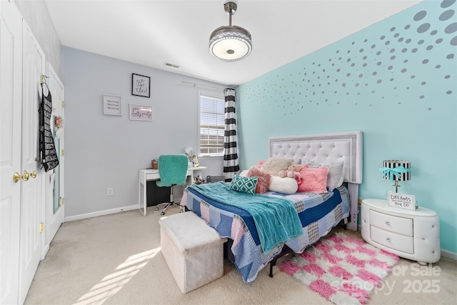 view of carpeted bedroom