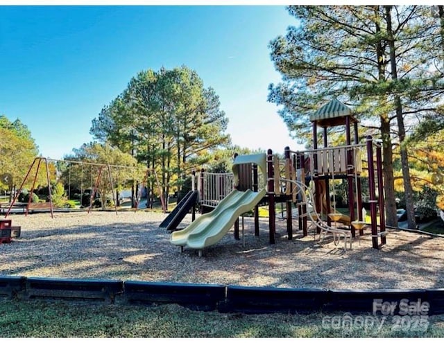 view of jungle gym