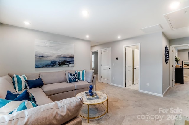 view of carpeted living room