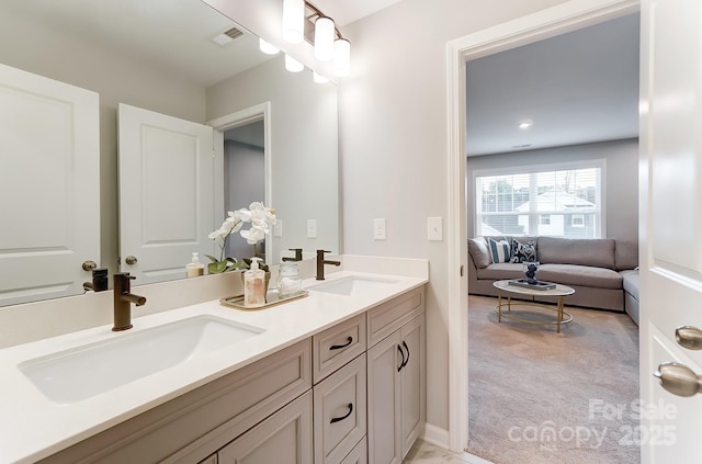 bathroom featuring vanity