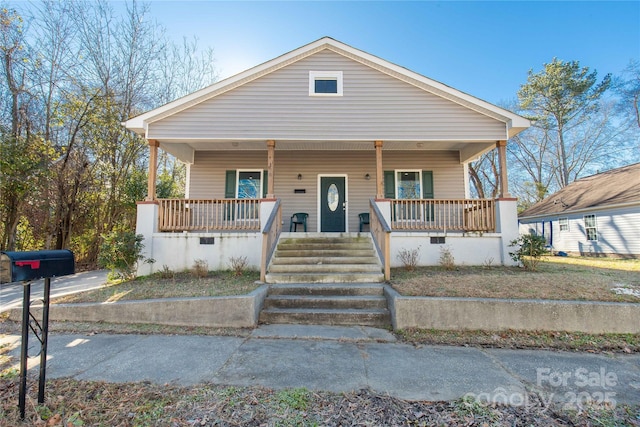 bungalow with a porch