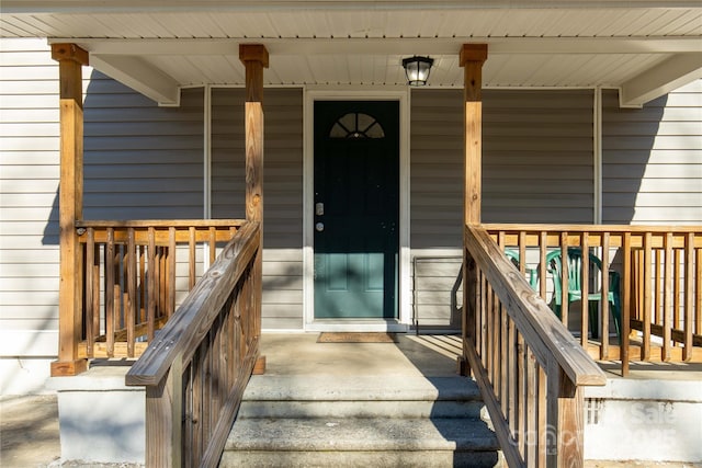 view of doorway to property