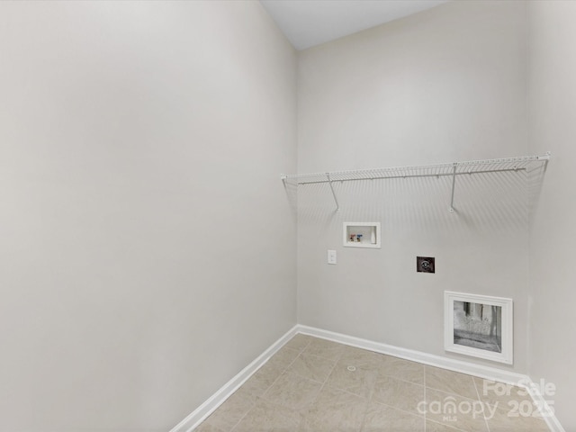 laundry room featuring hookup for an electric dryer and hookup for a washing machine