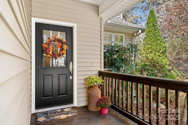 view of doorway to property