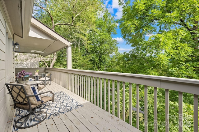 view of wooden terrace