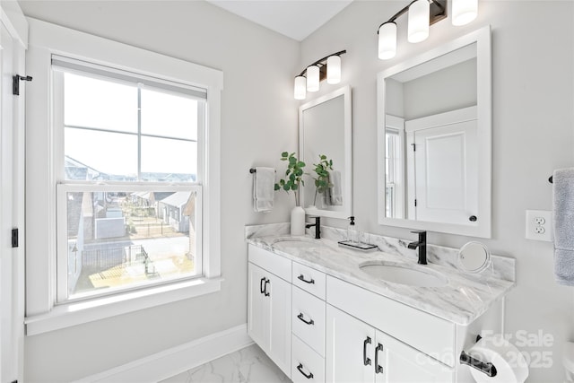 bathroom with vanity